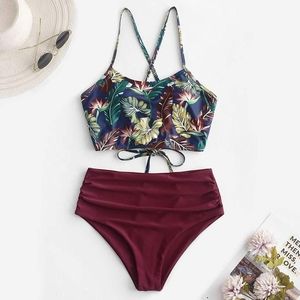 Zaful tropical bikini top